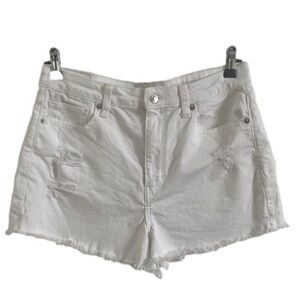 American Eagle High Rise Distressed Mom Jean Shorts